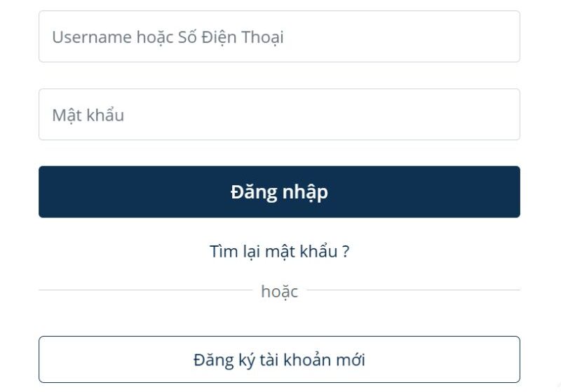 Điền tên đăng nhập bong88 và mật khẩu đã tạo ở trên rồi click đăng nhập